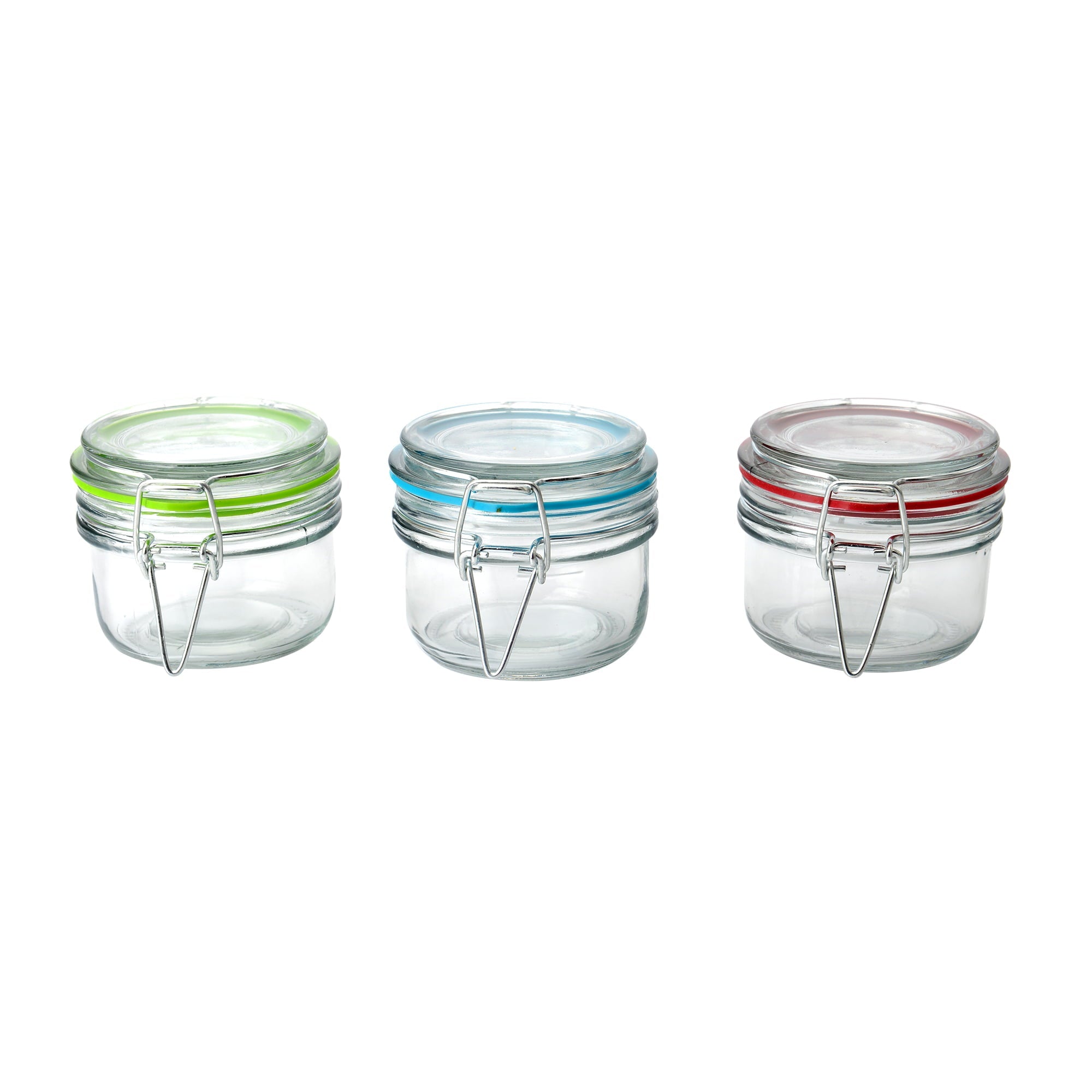 Kitchen Storage Jars, Clear Glass Lock Lid Jar with Silicone Gasket -9.4-Ounce Kitchen Storage Jars, Clear Glass Lock Lid Jar with Silicone Gasket -9.4-Ounce